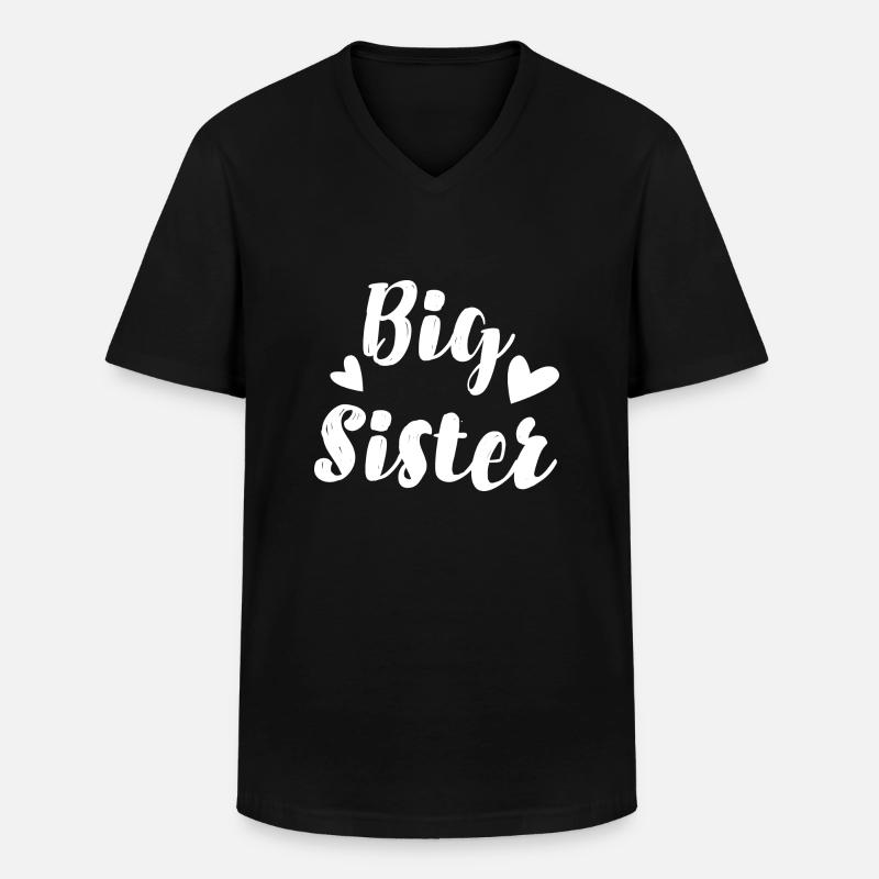 große Schwester - Männer-T-Shirt mit V-Ausschnitt - Schwarz