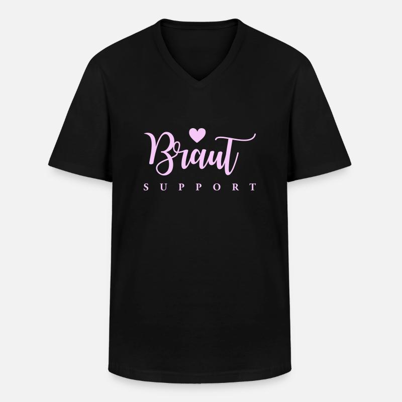 braut support - Männer-T-Shirt mit V-Ausschnitt - Schwarz