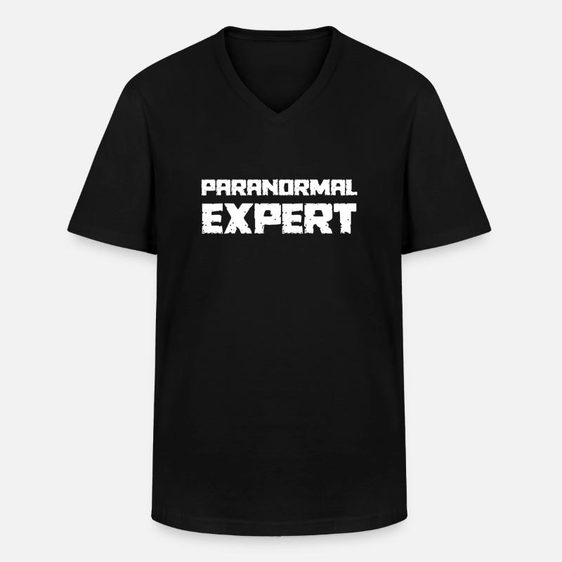 PARANORMALER EXPERTE - Männer-T-Shirt mit V-Ausschnitt - Schwarz