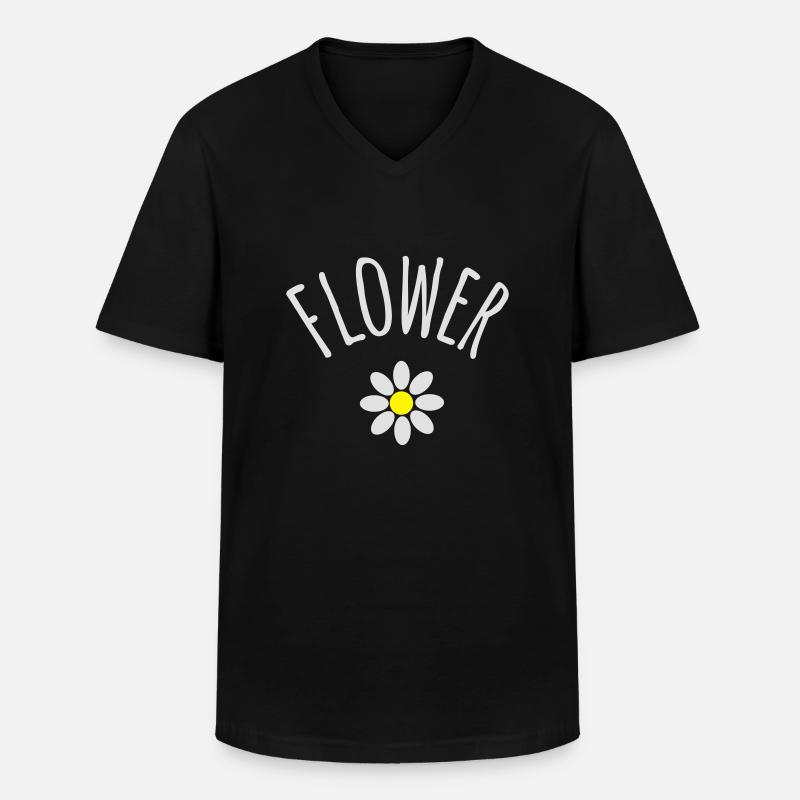 Flower Nickname - Männer-T-Shirt mit V-Ausschnitt - Schwarz