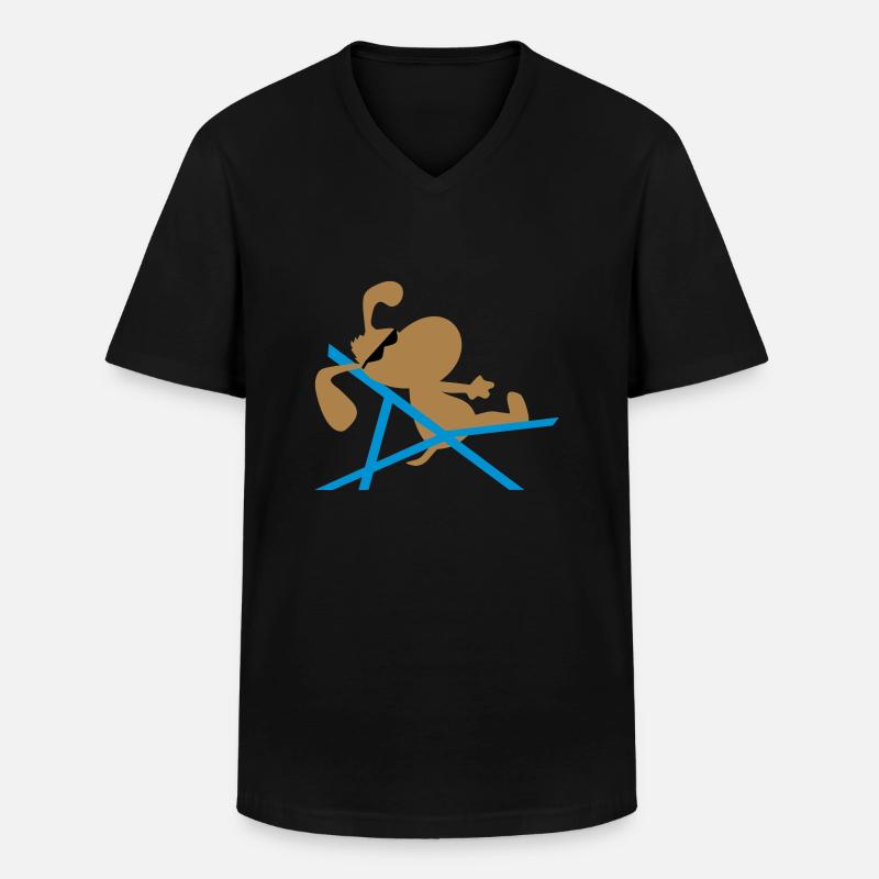hund - Männer-T-Shirt mit V-Ausschnitt - Schwarz