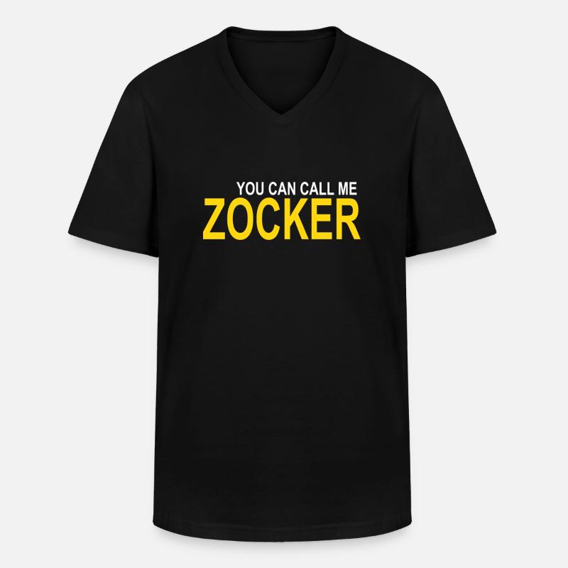 Call me Zocker - Männer-T-Shirt mit V-Ausschnitt - Schwarz