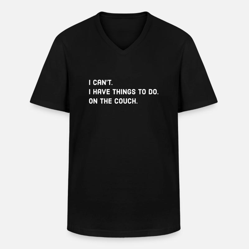 couch - Männer-T-Shirt mit V-Ausschnitt - Schwarz