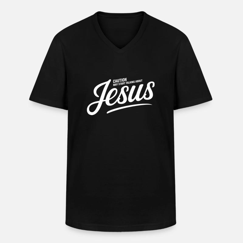 Ein starkes Glaubensstatement - Männer-T-Shirt mit V-Ausschnitt - Schwarz