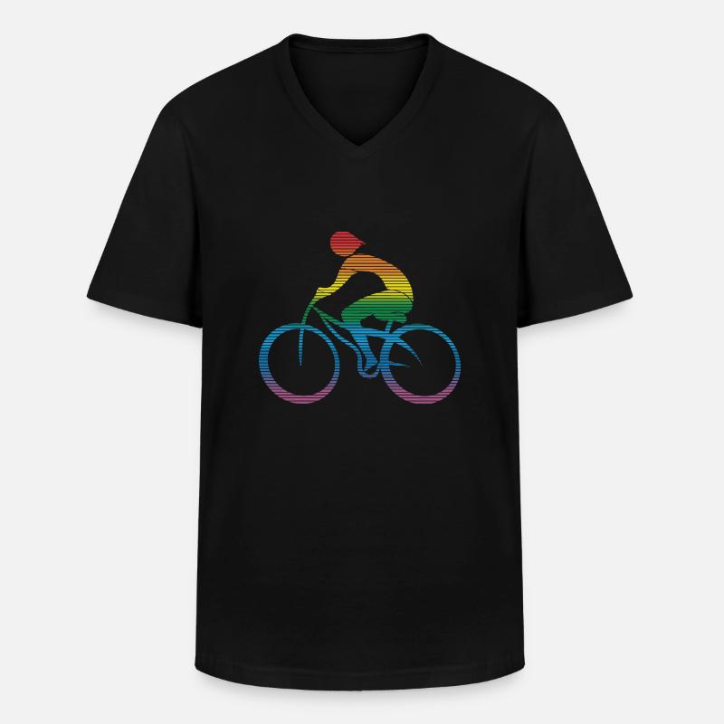 Cyclist - Men's V-Neck T-Shirt - black