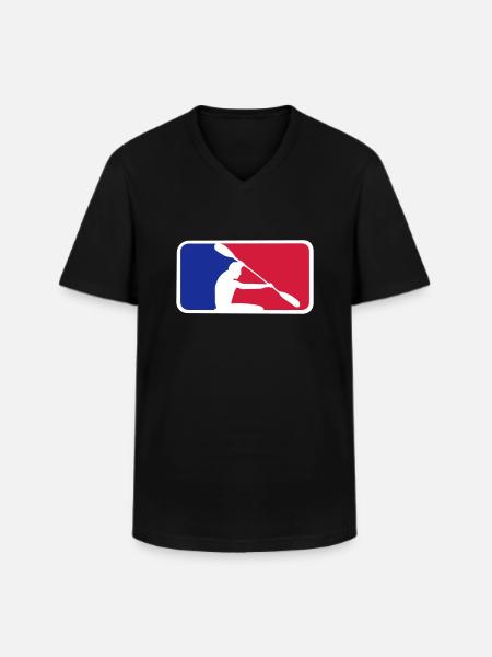 Kanu mit Frame - Männer-T-Shirt mit V-Ausschnitt - Schwarz