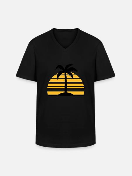 Palm - Men's V-Neck T-Shirt - black