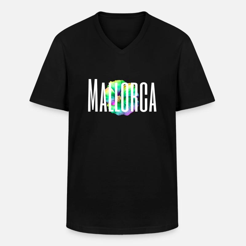 Mallorca - Männer-T-Shirt mit V-Ausschnitt - Schwarz