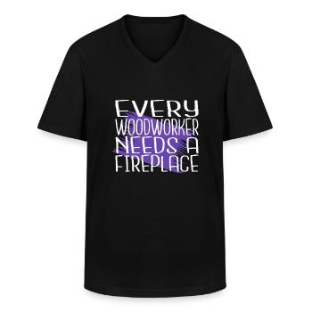 mason men a carpenters prayer tshirts present - Männer-T-Shirt mit V-Ausschnitt - Schwarz - Vorne - AI Model Male 178 dark (178cm)
