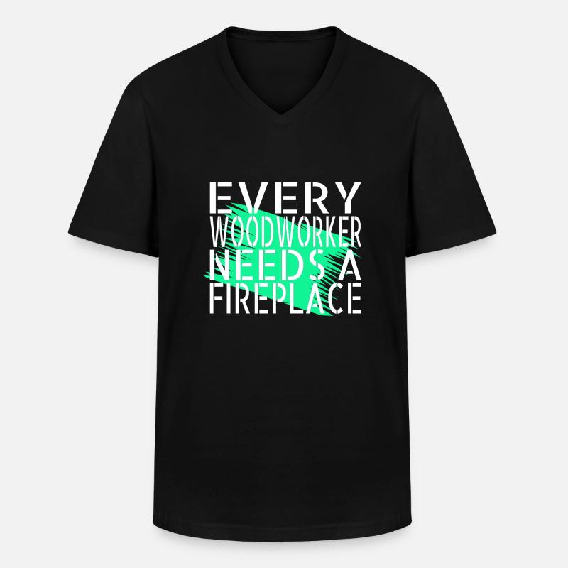 carpenter jokes tshirts present idea - Männer-T-Shirt mit V-Ausschnitt - Schwarz