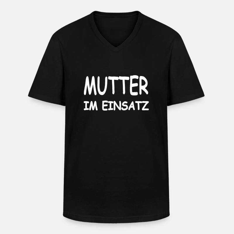 Mutter - Männer-T-Shirt mit V-Ausschnitt - Schwarz