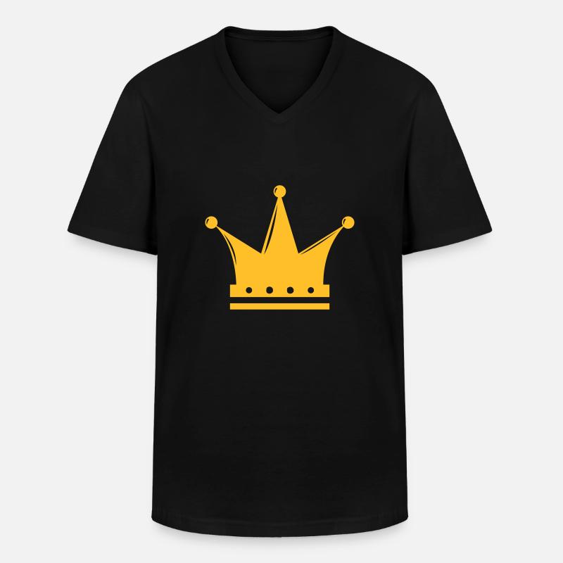krönchen - Männer-T-Shirt mit V-Ausschnitt - Schwarz