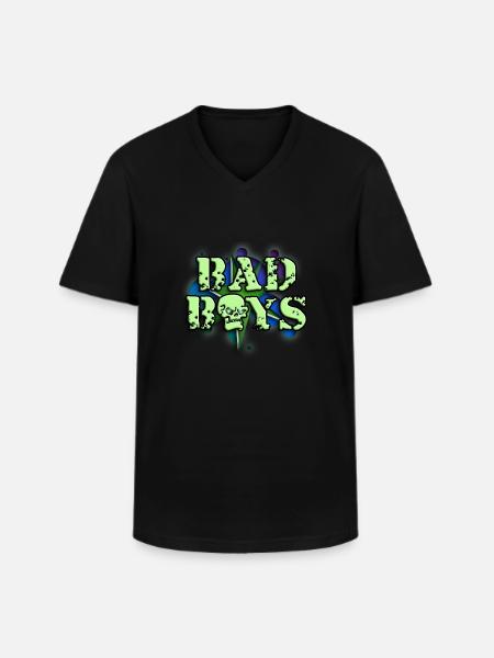 bad_boys_b_012014 - Männer-T-Shirt mit V-Ausschnitt - Schwarz