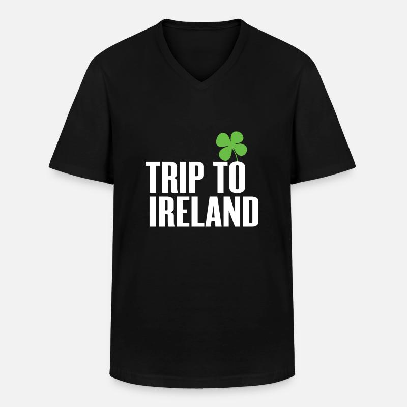 Reise nach Irland - Männer-T-Shirt mit V-Ausschnitt - Schwarz