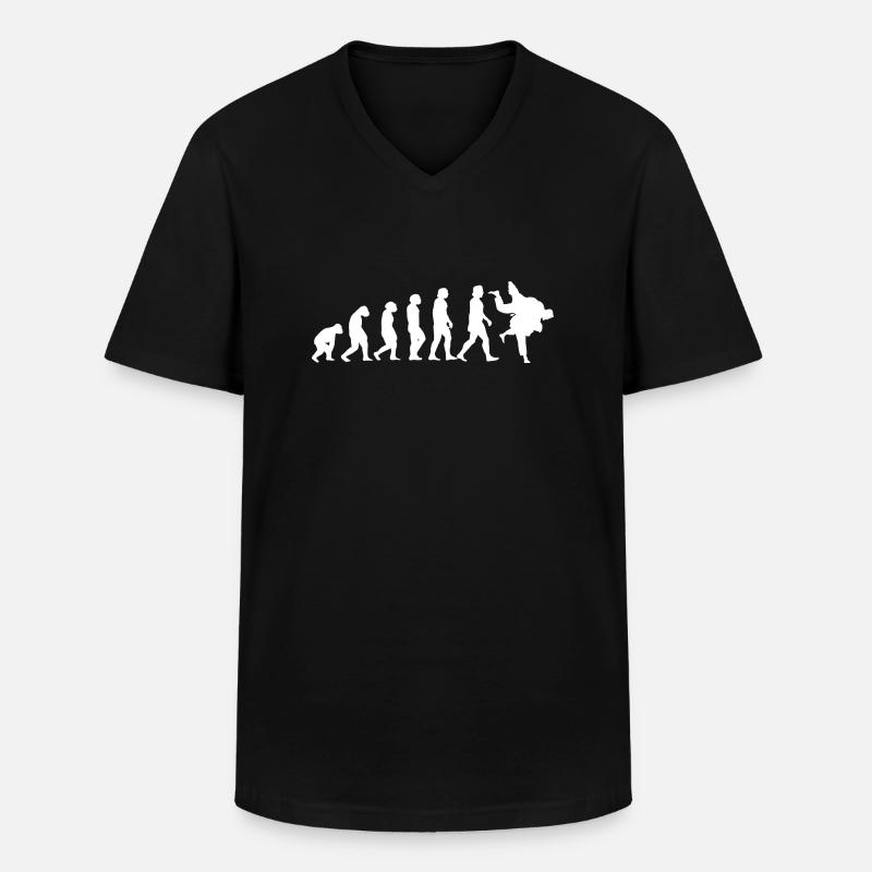 Evolution du judo - T-shirt col V Homme - noir