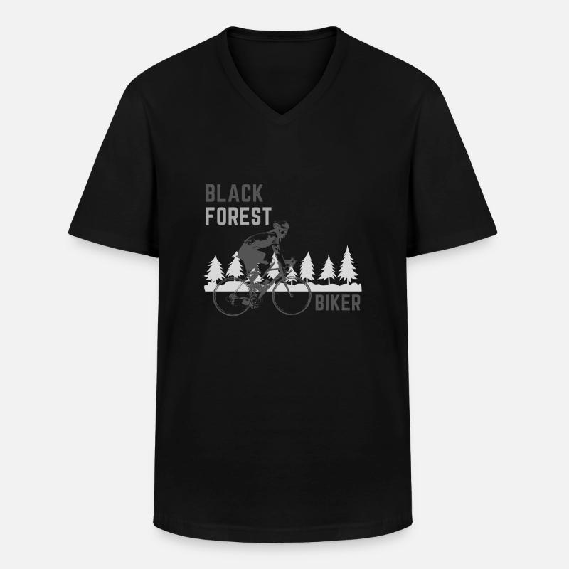 Mountainbiker - Männer-T-Shirt mit V-Ausschnitt - Schwarz