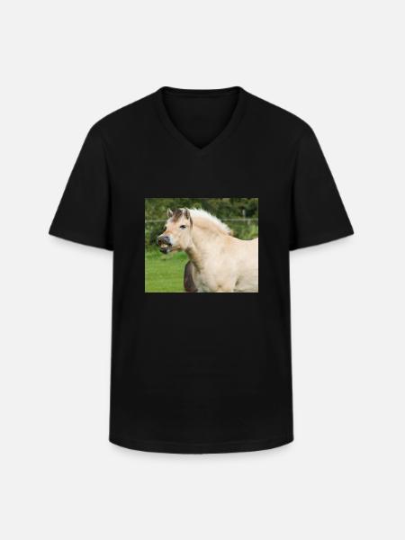 Cheval. Cheval. - T-shirt col V Homme - noir
