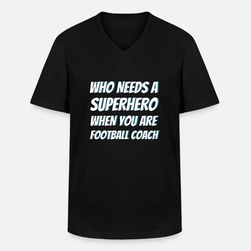 Wer braucht einen Superhelden - Männer-T-Shirt mit V-Ausschnitt - Schwarz
