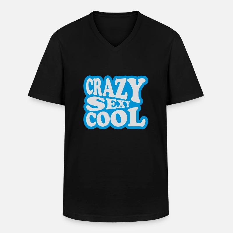 crazy sexy cool Design - Männer-T-Shirt mit V-Ausschnitt - Schwarz
