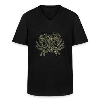 Crabe - T-shirt col V Homme - noir - Devant - AI Model Male 178 dark (178cm)