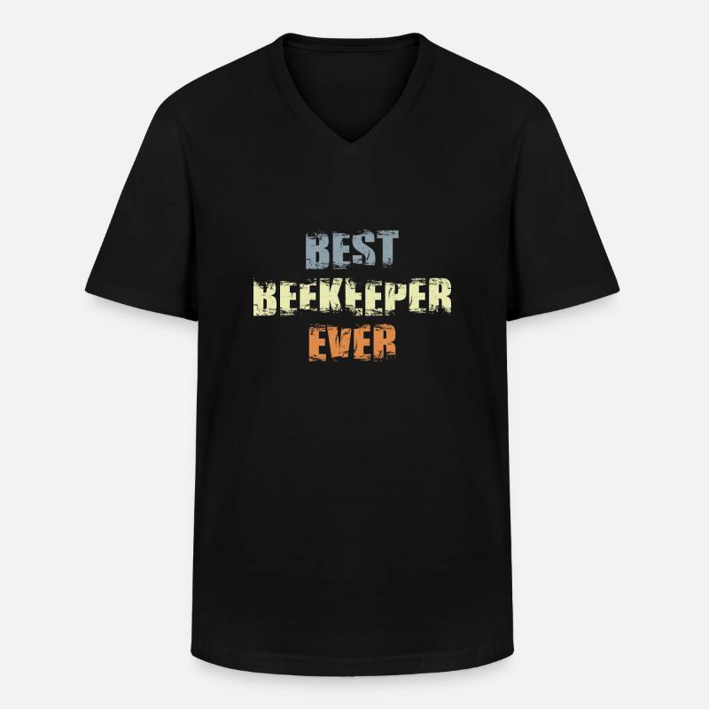 Bester Imker - Männer-T-Shirt mit V-Ausschnitt - Schwarz