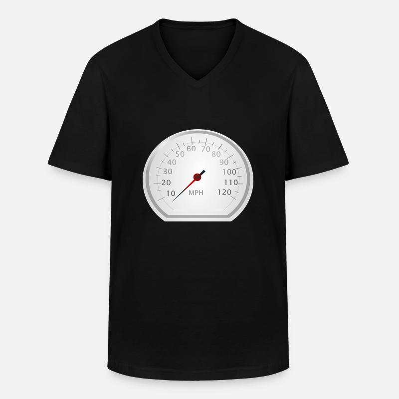 Tacho - Männer-T-Shirt mit V-Ausschnitt - Schwarz