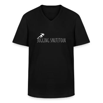 Jogging Spritztour - Männer-T-Shirt mit V-Ausschnitt - Schwarz - Vorne - AI Model Male 178 dark (178cm)