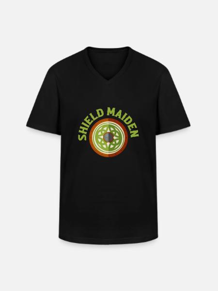 Shield Maiden Viking Norse - Men's V-Neck T-Shirt - black