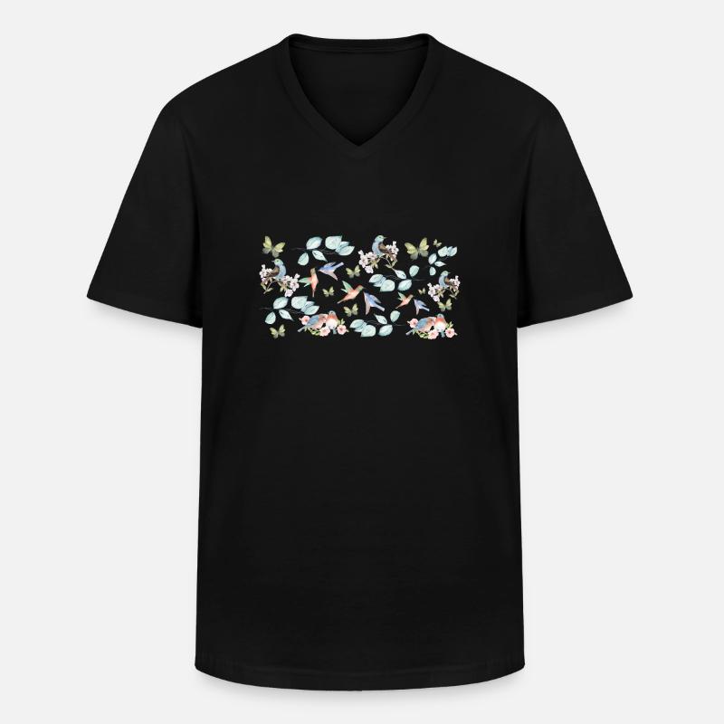Wildblumen-Geschenkidee - Männer-T-Shirt mit V-Ausschnitt - Schwarz