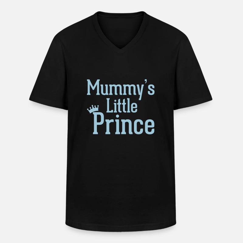 Mummy's Prince - Männer-T-Shirt mit V-Ausschnitt - Schwarz