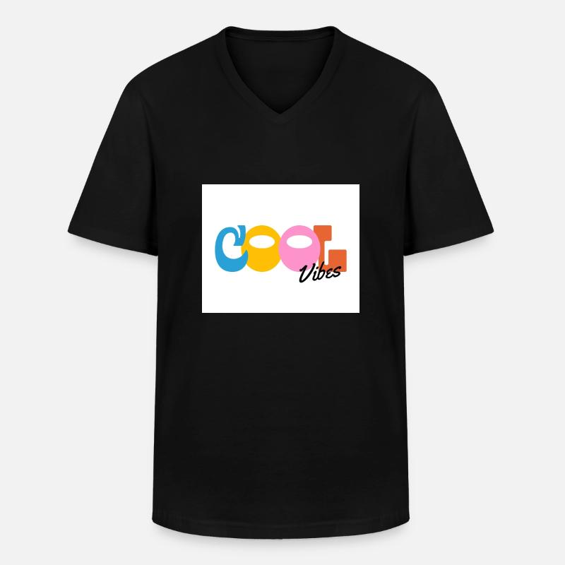 Cool Vibes - Männer-T-Shirt mit V-Ausschnitt - Schwarz