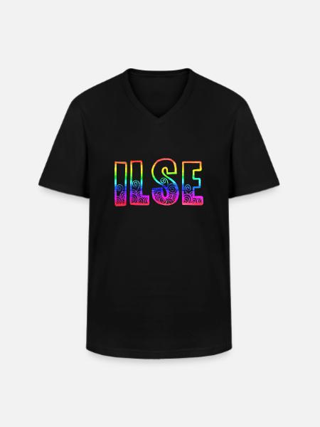ilse rs regenbogen - Männer-T-Shirt mit V-Ausschnitt - Schwarz