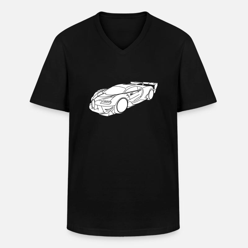 Buga Sportwagen - Männer-T-Shirt mit V-Ausschnitt - Schwarz