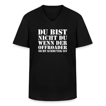 Offorad Geländewagen 4x4 - Männer-T-Shirt mit V-Ausschnitt - Schwarz - Vorne - AI Model Male 178 dark (178cm)