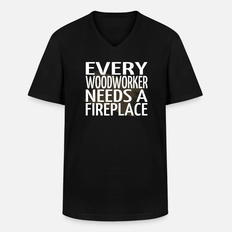 statement carpenter tshirts cool - Men's V-Neck T-Shirt - black
