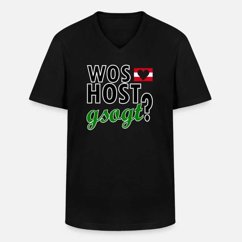 Dialect Dialect Austrian - Men's V-Neck T-Shirt - black