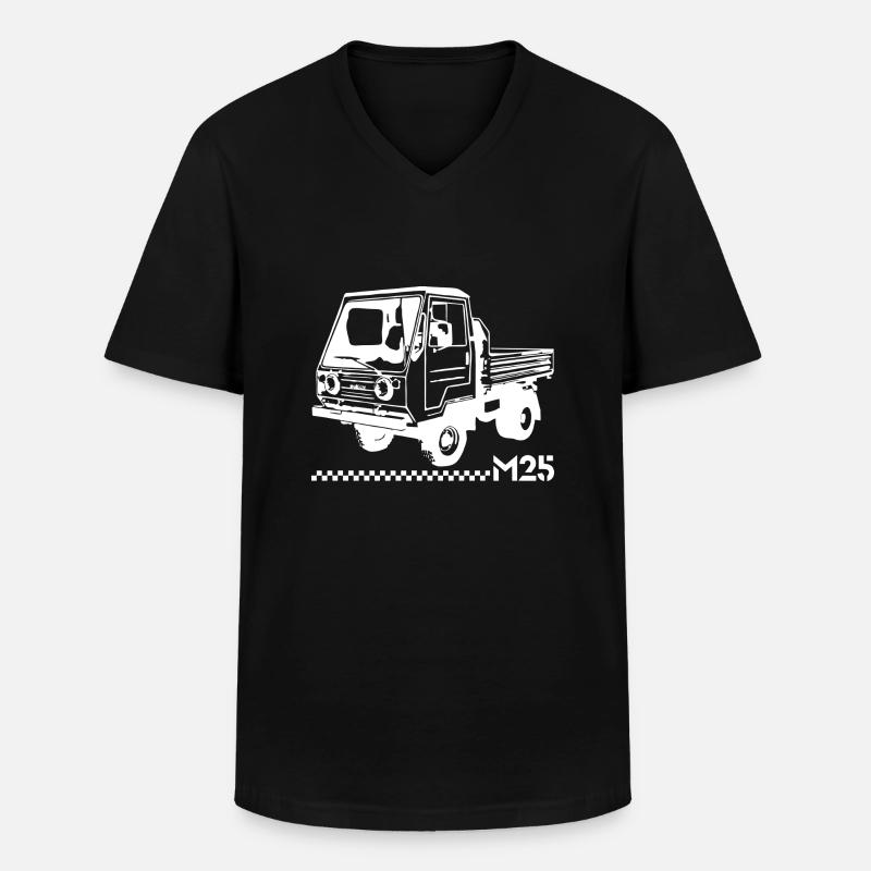 Multicar M25 Neu - Männer-T-Shirt mit V-Ausschnitt - Schwarz