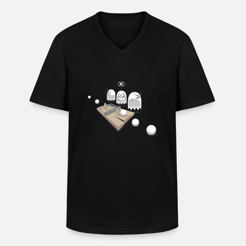 Fangen Pac! - Männer-T-Shirt mit V-Ausschnitt - Schwarz