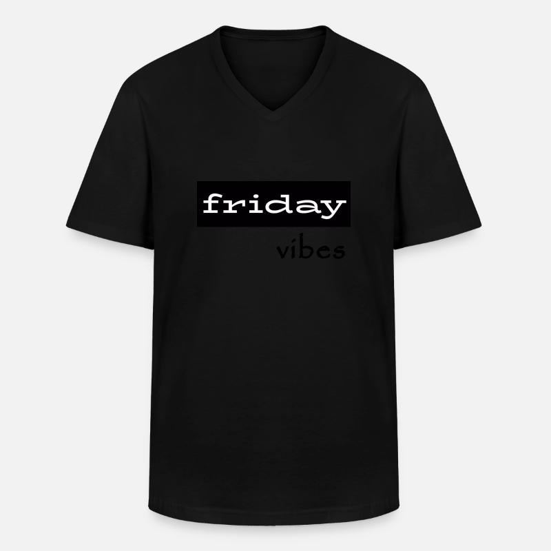 Friday Vibes - Männer-T-Shirt mit V-Ausschnitt - Schwarz