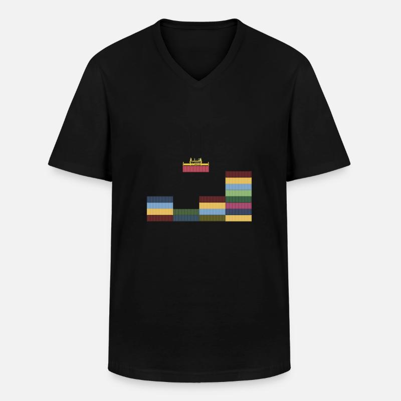 Container - Männer-T-Shirt mit V-Ausschnitt - Schwarz