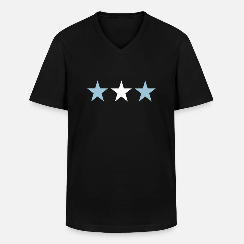 Argentinien - Männer-T-Shirt mit V-Ausschnitt - Schwarz