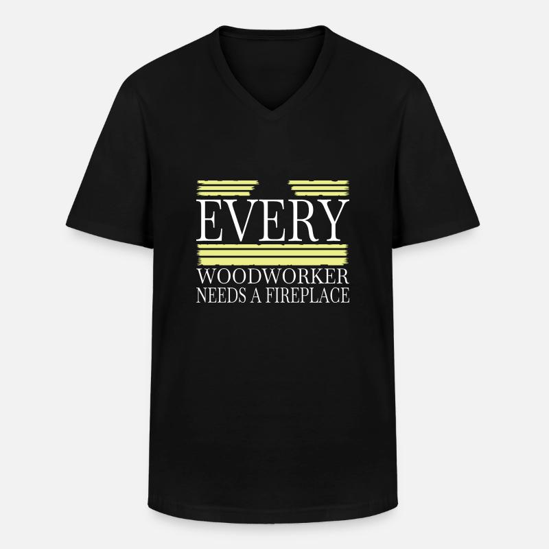 construction carpenter hobbyists quote fun - Männer-T-Shirt mit V-Ausschnitt - Schwarz
