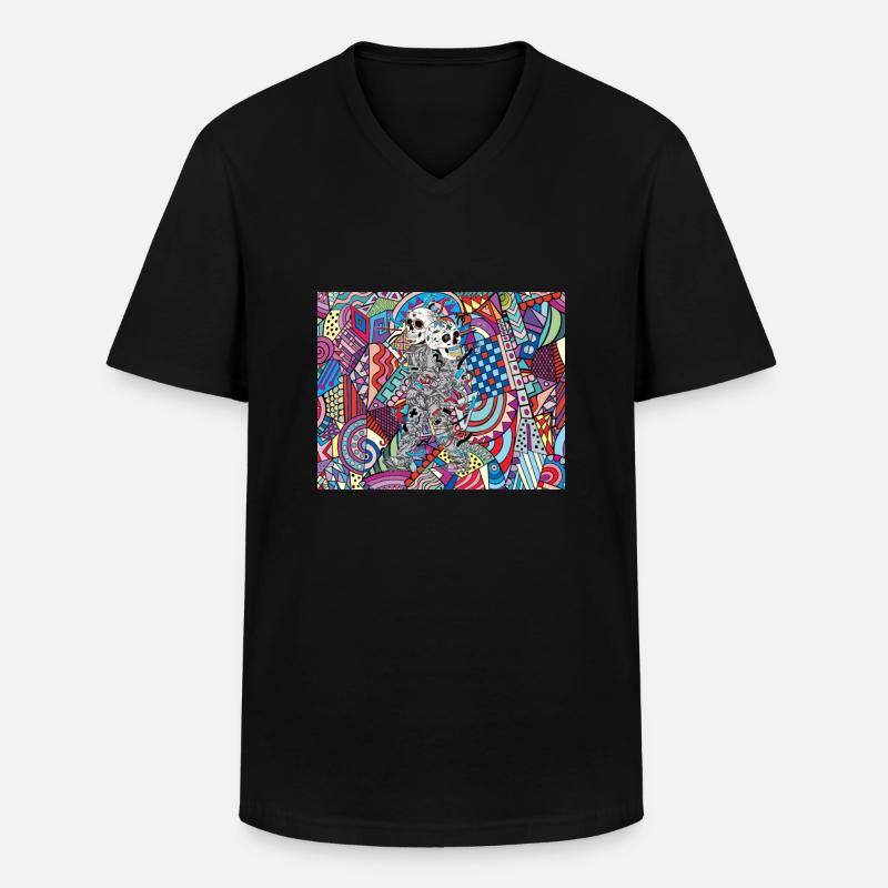 4 Original - Männer-T-Shirt mit V-Ausschnitt - Schwarz
