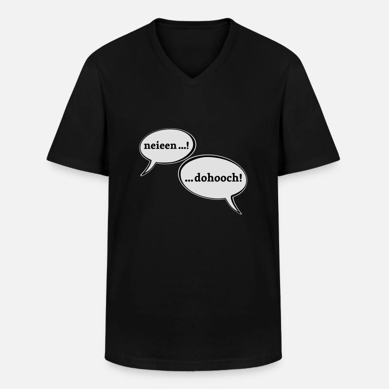 Diskussion - Männer-T-Shirt mit V-Ausschnitt - Schwarz