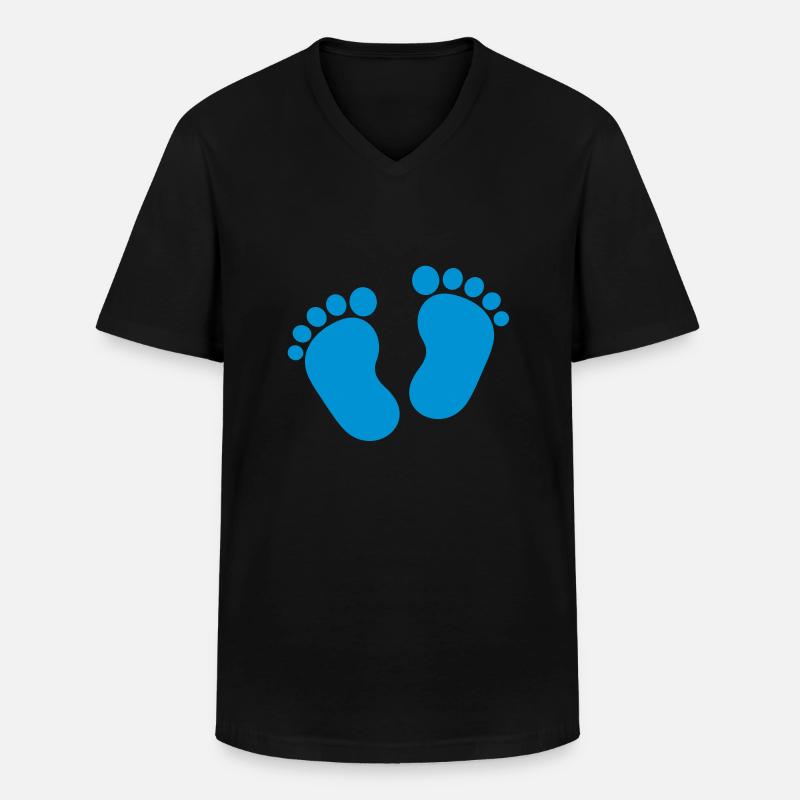 Füße - Männer-T-Shirt mit V-Ausschnitt - Schwarz