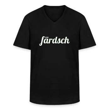 Lustiger Spruch Sächsischer Dialekt Geschenk für - Männer-T-Shirt mit V-Ausschnitt - Schwarz - Vorne - AI Model Male 178 dark (178cm)