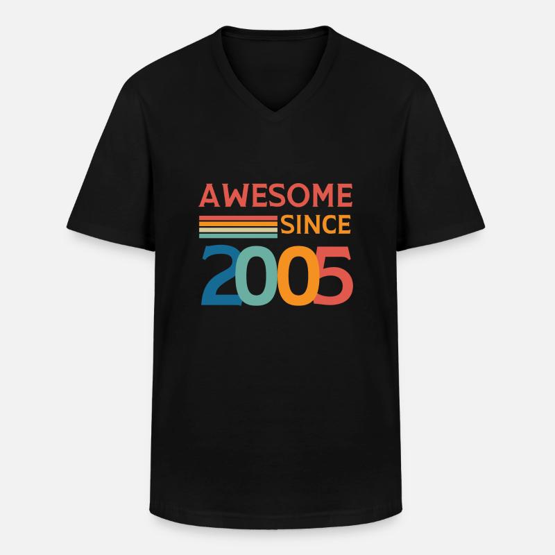 Großartig seit 2005 - Männer-T-Shirt mit V-Ausschnitt - Schwarz