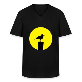 Möwe Sonne - Männer-T-Shirt mit V-Ausschnitt - Schwarz - Vorne - AI Model Male 178 dark (178cm)