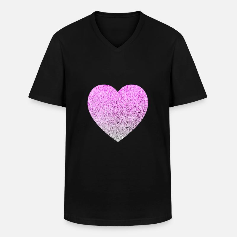 glitter - Männer-T-Shirt mit V-Ausschnitt - Schwarz