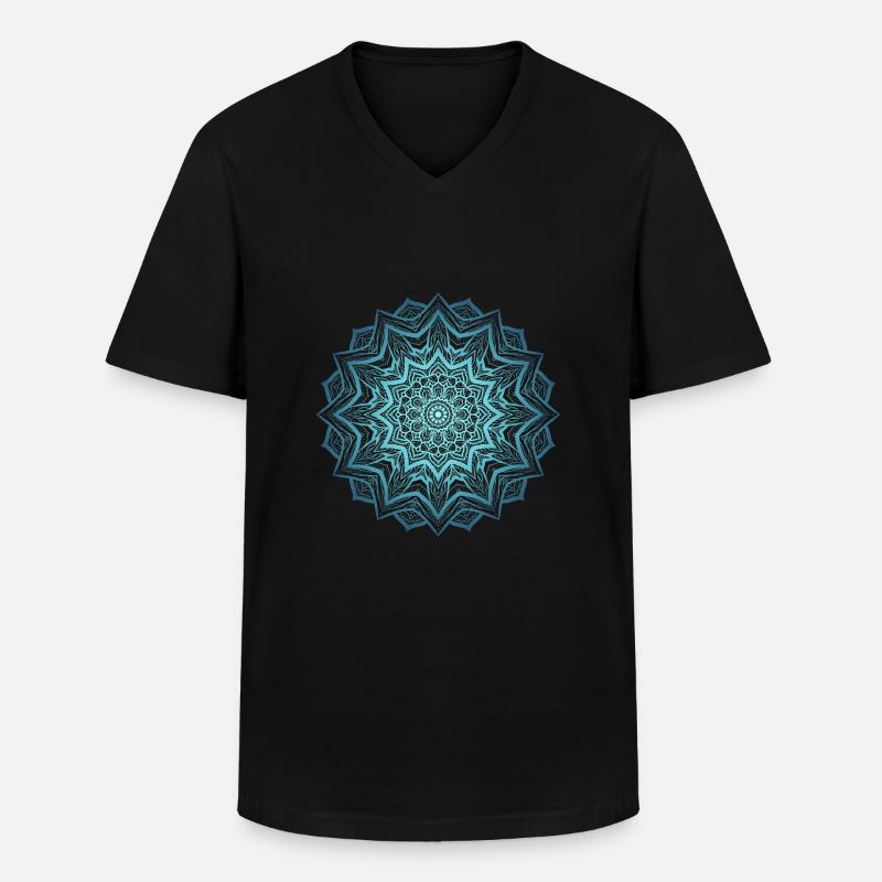 Mandala 2 - Männer-T-Shirt mit V-Ausschnitt - Schwarz